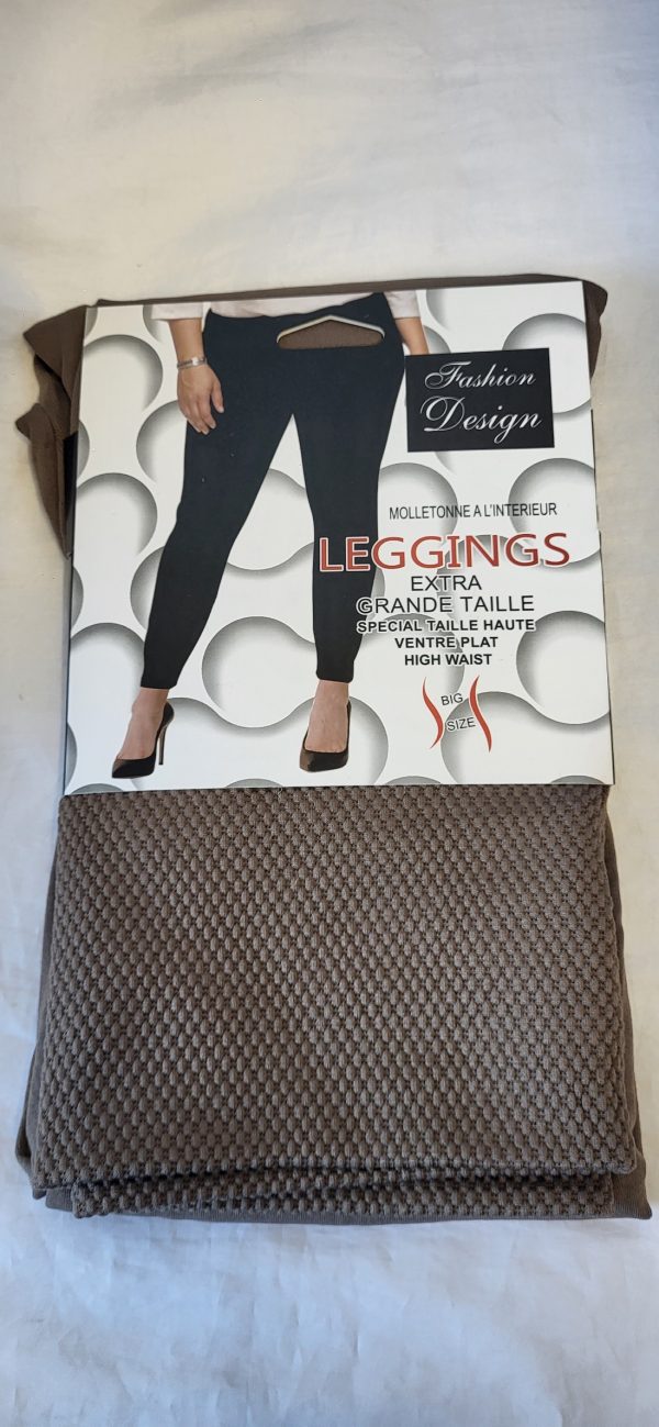 NEW Ladies Beige Thermal Warm Leggings One size fits sizes 16 18 20 22
