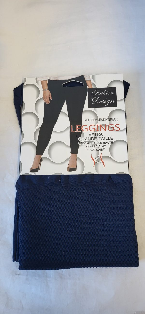 NEW Ladies Blue Thermal Warm Leggings One size fits sizes 16 18 20 22