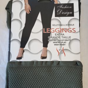 NEW Ladies Green Thermal Warm Leggings One size fits sizes 16 18 20 22