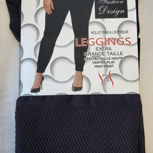 NEW Ladies Black Thermal Warm Leggings One size fits sizes 16 18 20 22