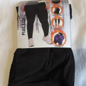 NEW Ladies Black Thermal Warm Leggings One size fits sizes 16 18 20 22