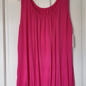 New Ladies Cerise Sleeveless Sun Top One size fits sizes 16 18 20 22 Plus Size