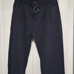 NEW Ladies Navy Blue Stretchy Non Crinkle Magic Trousers One Size Fits 22 24 Size 3