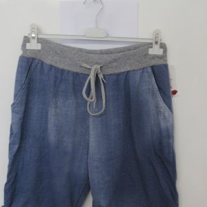 NEW Ladies Lighter Blue Plain Jogger Shorts Plus Size One Size Fits sizes 16 18 20 Size 2