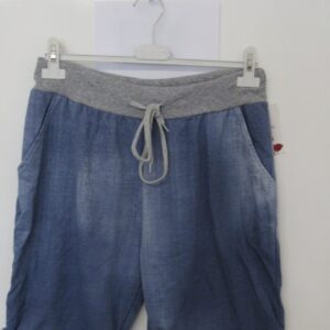 NEW Ladies Lighter Blue Plain Jogger Shorts Plus Size One Size Fits sizes 16 18 20 Size 2