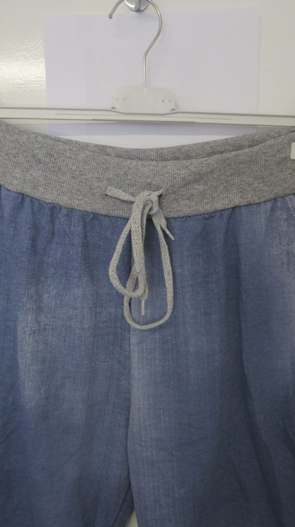 NEW Ladies Lighter Blue Plain Jogger Shorts Plus Size One Size Fits sizes 16 18 20 Size 2 - Image 2