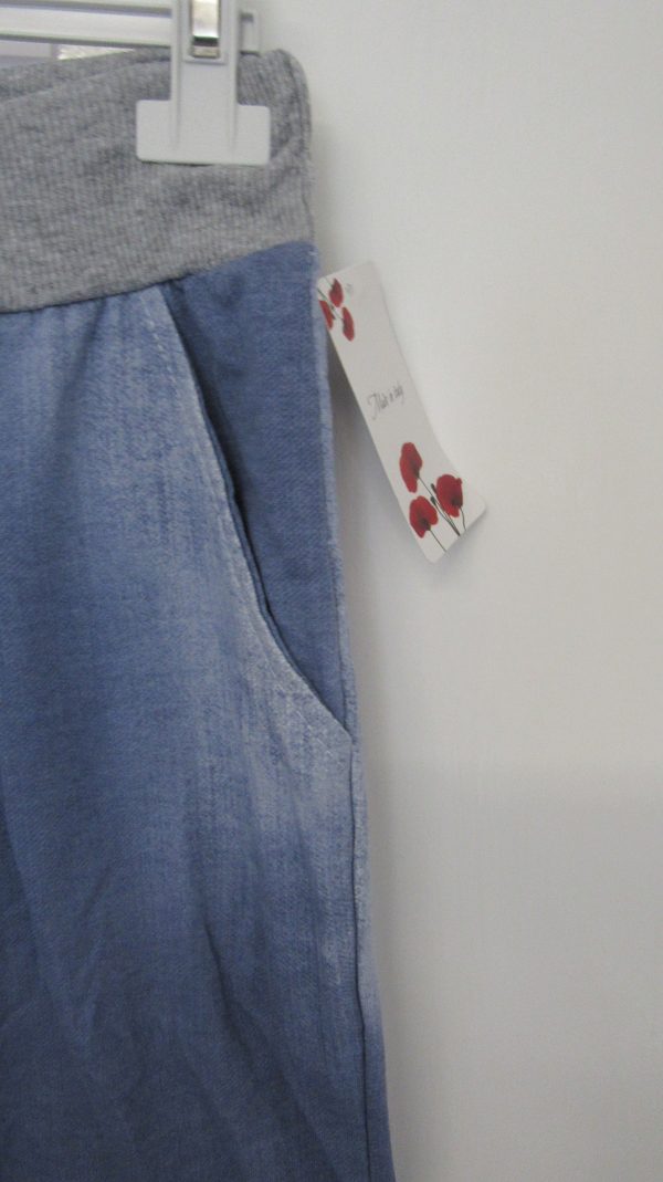 NEW Ladies Lighter Blue Plain Jogger Shorts Plus Size One Size Fits sizes 16 18 20 Size 2 - Image 3