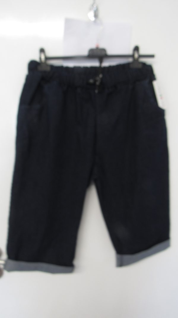 NEW Ladies Denim Blue Stretchy Crinkle Magic Shorts One Size Fits 20 22 Size 3 - Image 6
