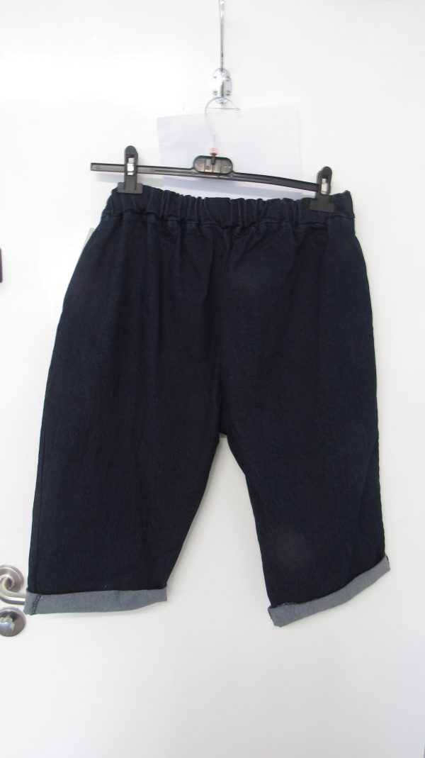 NEW Ladies Denim Blue Stretchy Crinkle Magic Shorts One Size Fits 20 22 Size 3 - Image 7