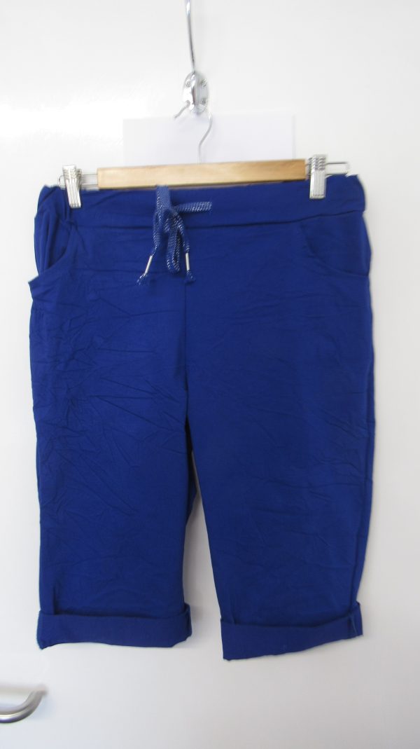 NEW Ladies Royal Blue Magic Shorts Size One Size Fits sizes 10 12 14 16 Size 1