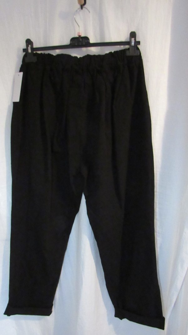 NEW Ladies Black Stretchy Non Crinkle Magic Trousers One Size Fits 22 24 Size 3 - Image 5