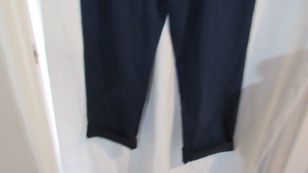 NEW Ladies Navy Blue Stretchy Non Crinkle Magic Trousers One Size Fits 22 24 Size 3 - Image 4