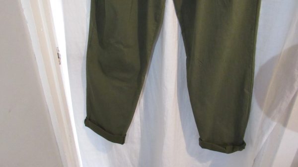 NEW Ladies Khaki Stretchy Non Crinkle Magic Trousers One Size Fits 22 24 Size 3 - Image 4