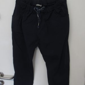 NEW Ladies Navy Blue Stretchy Crinkle Magic Trousers One Size Fits 16 18 20 22 Size 2