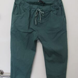 NEW Ladies Sage Green Stretchy Crinkle Magic Trousers One Size Fits 10 12 14 16 18 Size 1