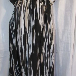 New Ladies Black Stripe Elasticated Neckline Dress One size fits sizes 18 20 22