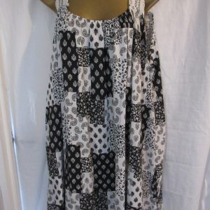 New Ladies Black Paisley Print Sleeveless Dress One Size 18 20 22