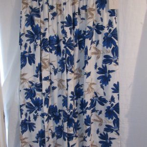 NEW Ladies Womens Blue Flower Pattern Palattzo Trousers One size fits sizes 16 18 20 22