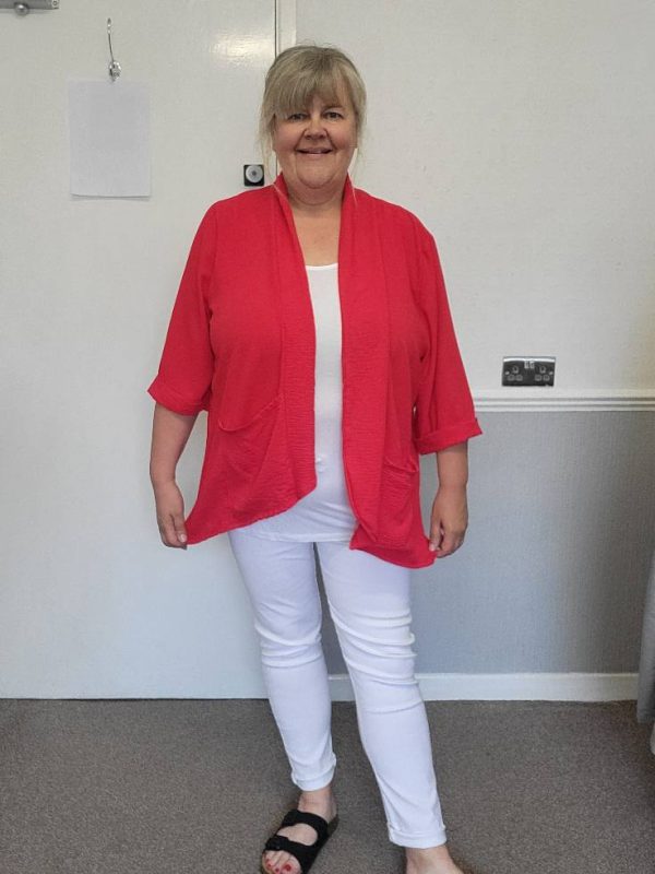 NEW Ladies Red Lightweight Jacket One size fits sizes 18 20 22 - Image 5