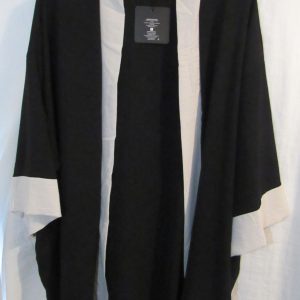 NEW Ladies Black with Beige Trim Cardigan One size fits sizes 18 20 22 24