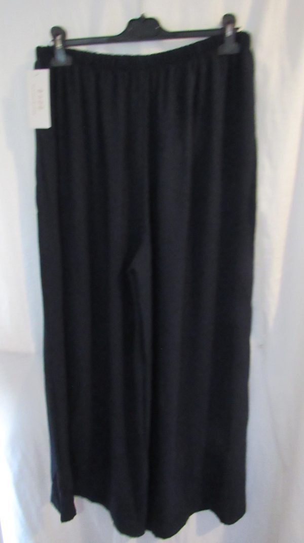 NEW Ladies Womens Navy Blue Palattzo Trousers One size fits sizes 18 20 22 24 - Image 5