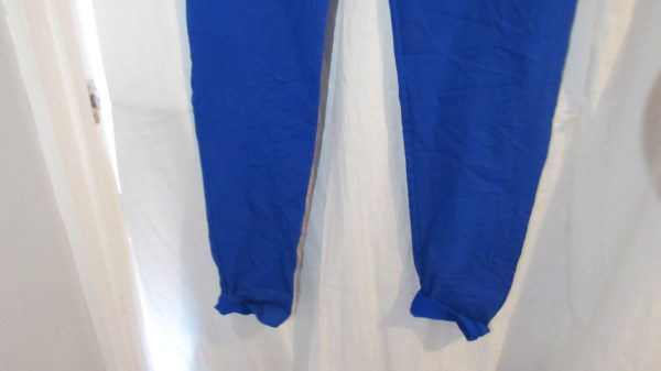 NEW Ladies Royal Blue Stretchy Crinkle Magic Trousers One Size Fits 10 12 14 16 18 Size 1 - Image 4