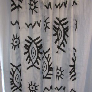 New Ladies White with Black Print Trousers One size fits sizes 14 16 18 20