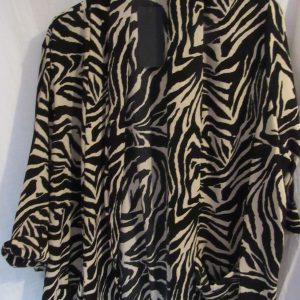 NEW Ladies Black White Zebra Print Lightweight Jacket One size fits sizes 18 20 22