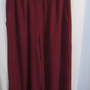 New Ladies Burgundy Palazzo Wide Leg Trousers One size fits sizes 16 18 20 22