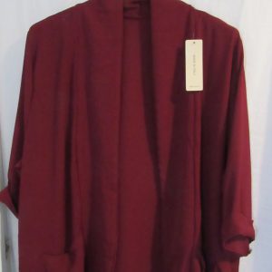 NEW Ladies Burgundy Lightweight Jacket One size fits sizes 18 20 22