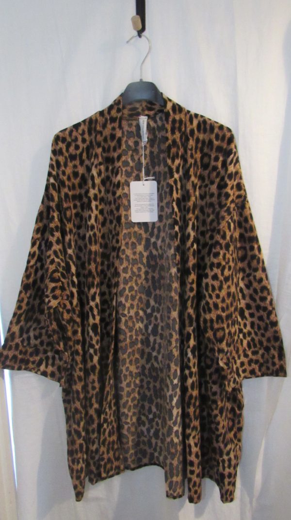 NEW Ladies Animal Print Lightweight Jacket One size fits sizes 18 20 22 24 Longer Length