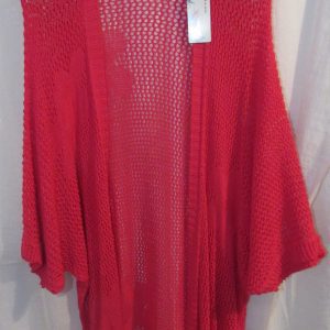 NEW Ladies Cerise Flower Mesh Cardigan One Size fits sizes 16 18 20 22 Special Price