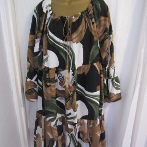 NEW Ladies Greens Tiered on off shoulder dress One Size fits sizes 18 20 22 NON RETURNABLE