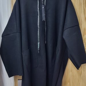 NEW Ladies Black Zip Up Hooded Jacket One Size fits sizes 18 20 22