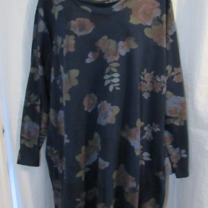 NEW Ladies Blue Floral Cocoon Dress One Size fits sizes 18 20 22 24