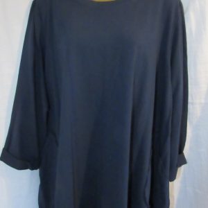 NEW Ladies Navy Blue Tunic Top One Size fits sizes 18 20 22
