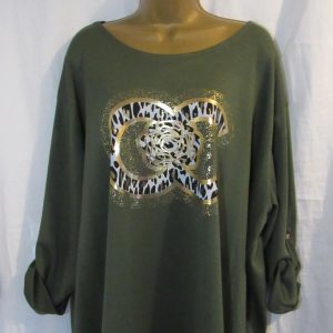 NEW Ladies Khaki OC Sweatshirt One Size fits sizes 18 20 22