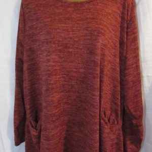 NEW Ladies Rust Pocket lightweight Jumper One Size fits sizes 16 18 20 22