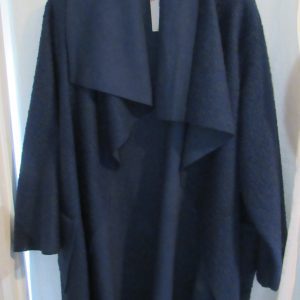 NEW Ladies Navy Blue Wrap Coat One Size fits sizes 16 18 20 22