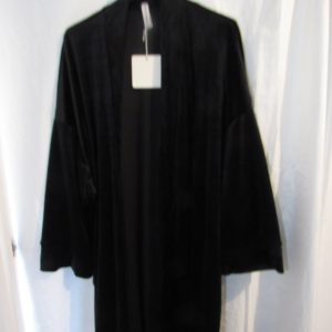 NEW Ladies Black Velvet Feel Jacket One size fits sizes 18 20 22 24 Longer Length