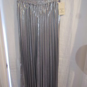 New Ladies Silver Colour Pleated Skirt One Size fits sizes 18 20 22