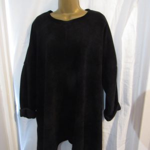 NEW Ladies Black Warm Handkerchief Hem Jumper One Size fits sizes 18 20 22 24