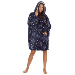 NEW Ladies Celestial Soft Warm Hoody Poncho One Size