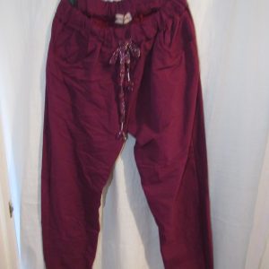 NEW Ladies Magenta Stretchy Crinkle Magic Trousers One Size Fits 10 12 14 16 18 Size 1