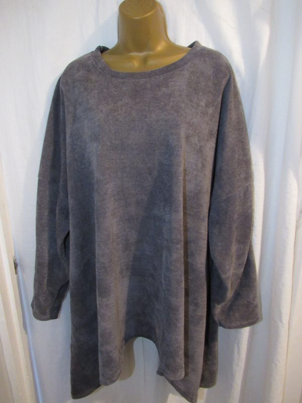 NEW Ladies Grey Warm Handkerchief Hem Jumper One Size fits sizes 18 20 22 24