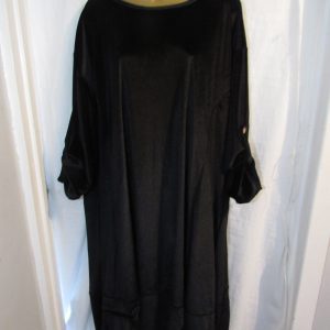 NEW Ladies Black Velvet Feel Long Dress One Size Fits 20 22 24 Plus Size