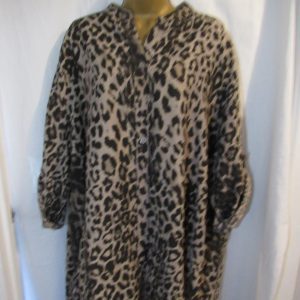 New Ladies Mocha Animal Print High Low Shirt One Size Fits sizes 18 20 22
