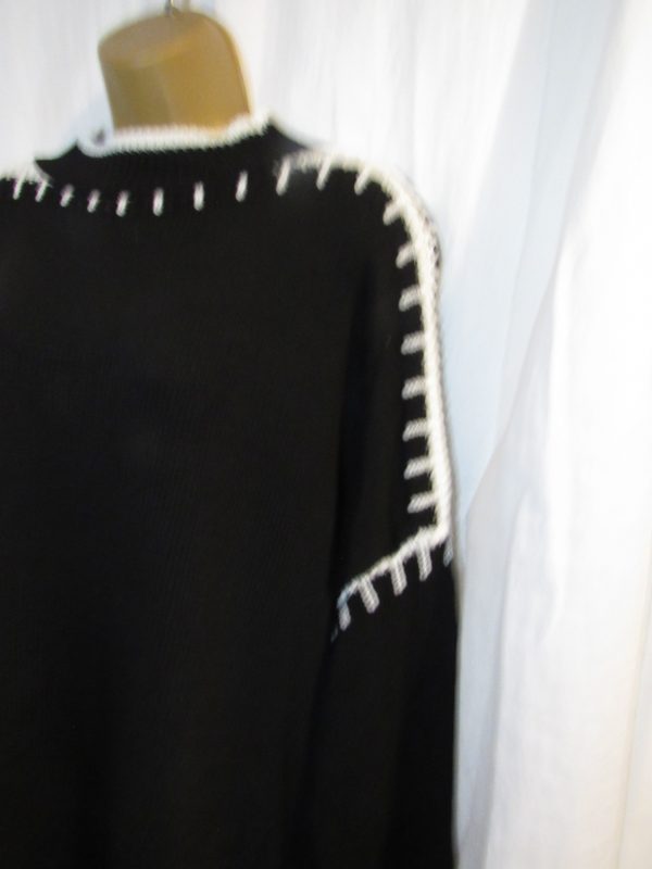 SALE SALE SALE New Ladies Black with White Jumper One Size fits sizes 18 20 22 NON RETURNABLE - Image 2