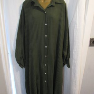 NEW Ladies Khaki Green Pleated Dress One size fits sizes 18 20 22