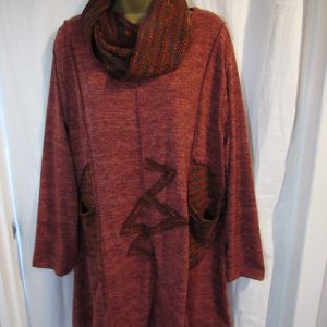 New Ladies Rust Marl Colourful Snood Jumper One Size fits sizes 16 18 20 22